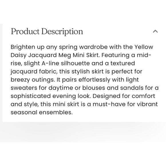 TUCKERNUCK Yellow Jacquard Meg Mini Skirt NWT Size Small - Picture 7 of 10